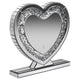 Espejo de tocador Euston en forma de corazón plateado