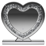 Espejo de tocador Euston en forma de corazón plateado