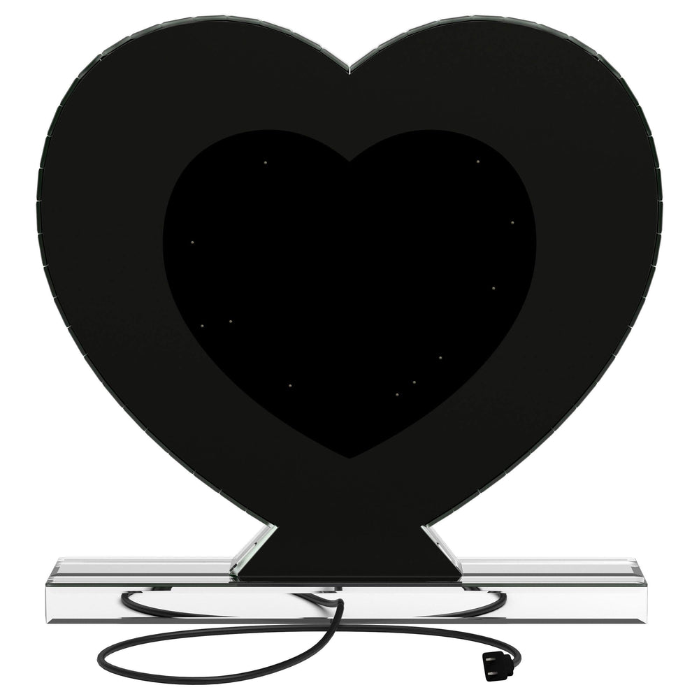 Espejo de tocador Euston en forma de corazón plateado