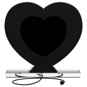 Espejo de tocador Euston en forma de corazón plateado