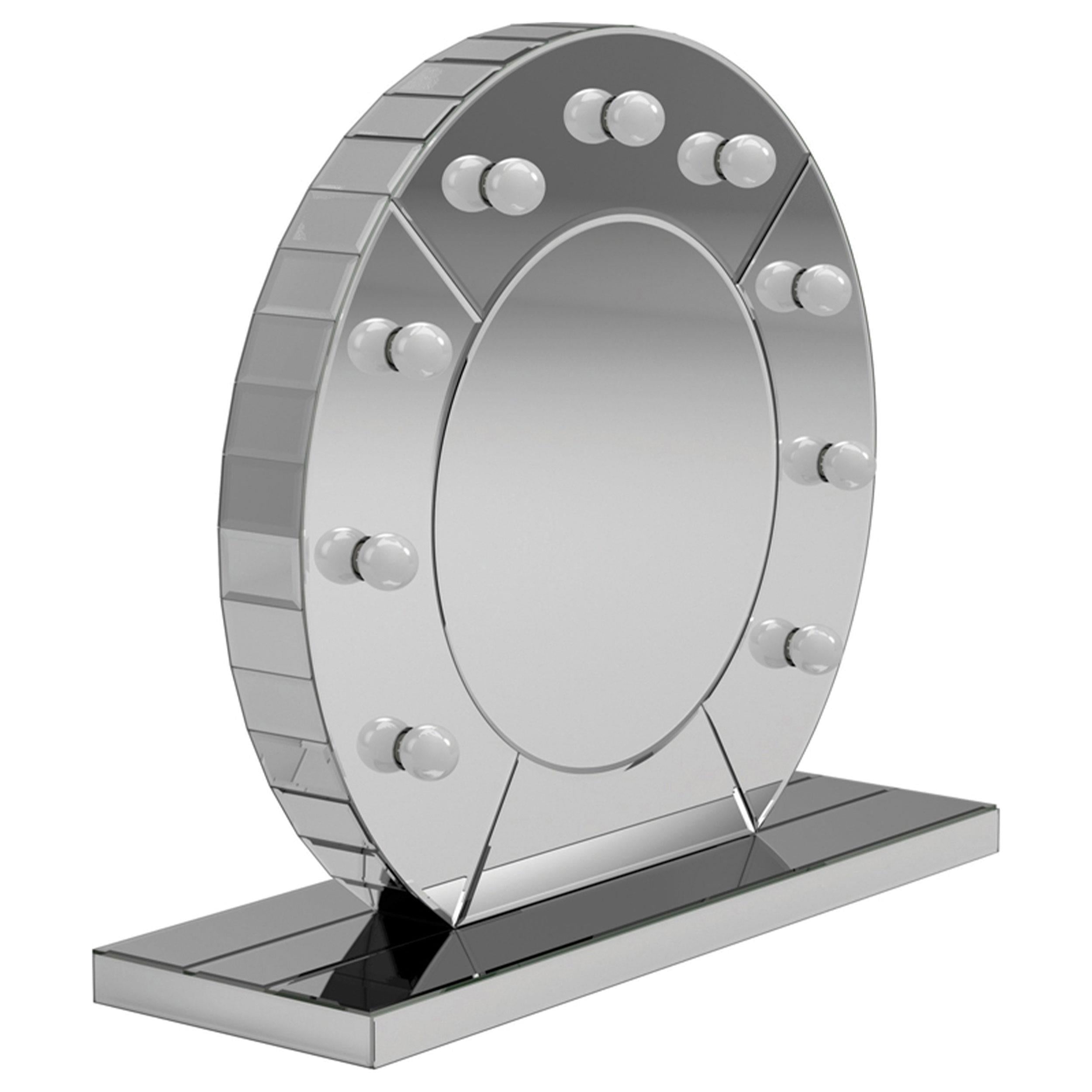 LED Table Vanity Mirror Silver