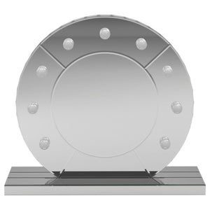 LED Table Vanity Mirror Silver