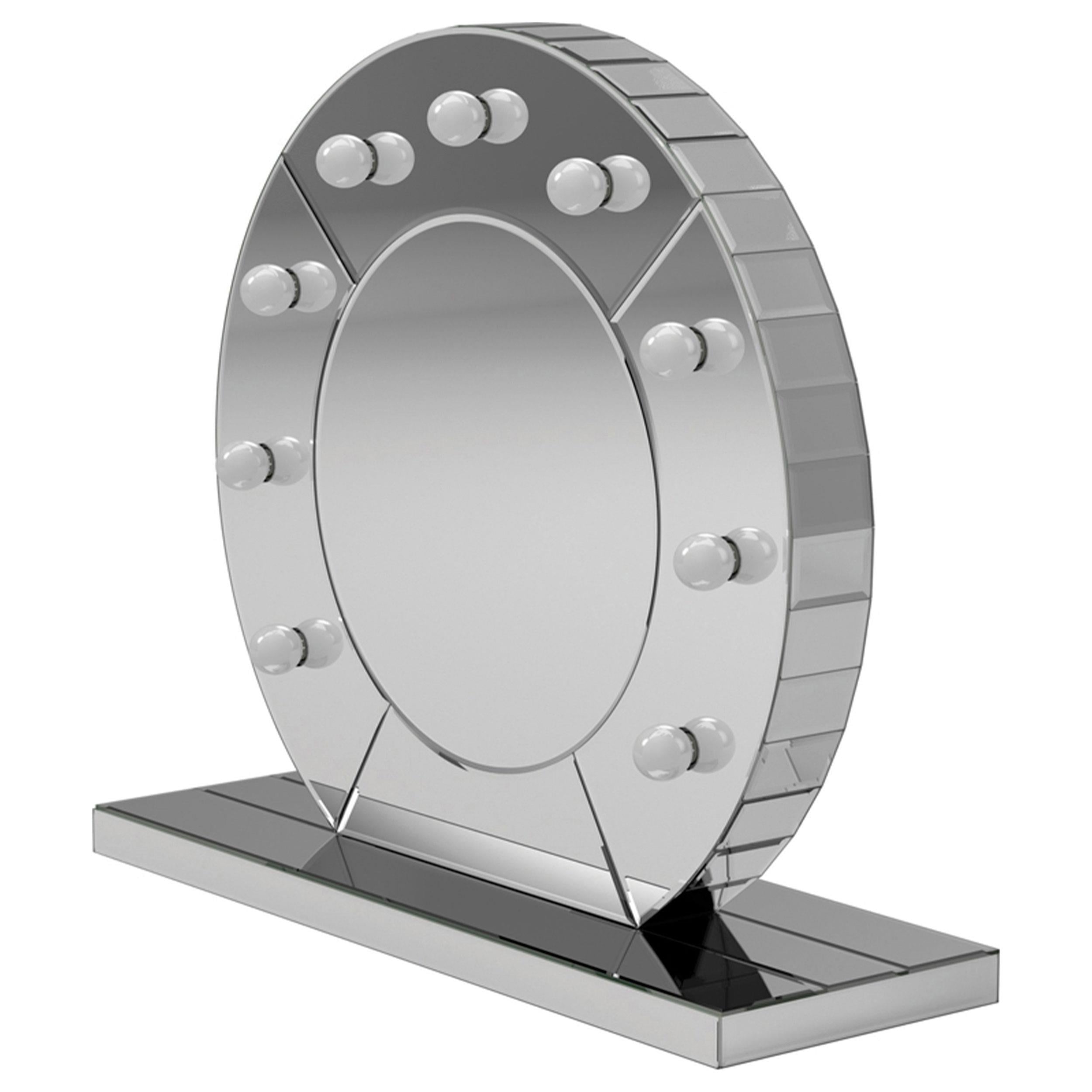 LED Table Vanity Mirror Silver