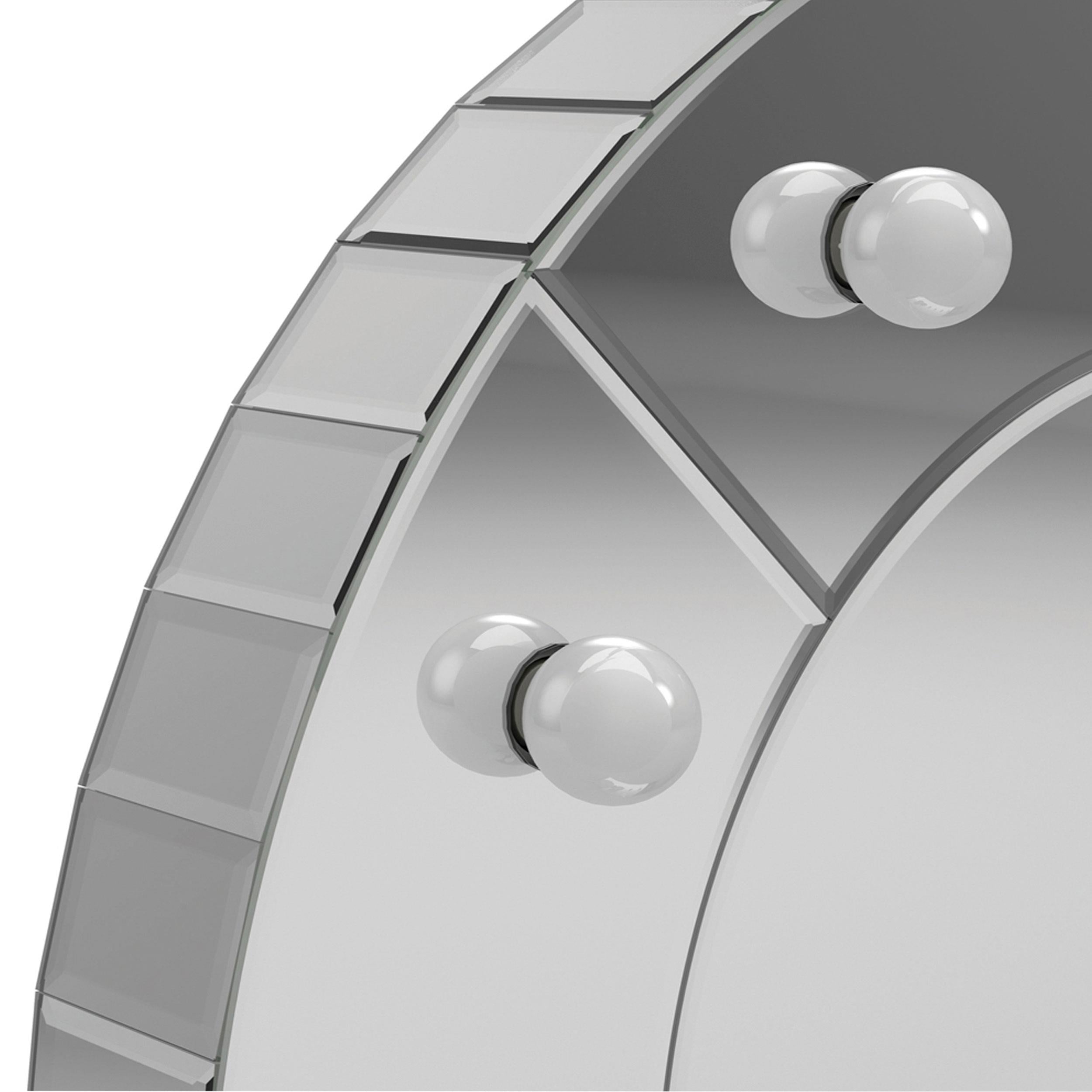 LED Table Vanity Mirror Silver