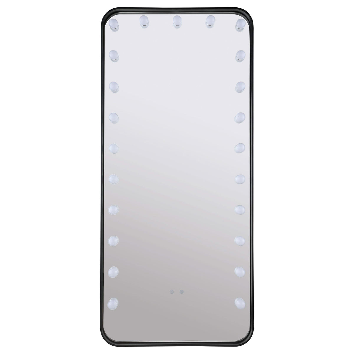 Canton 32 x 71 Inch LED Standing Mirror with Speakers Black