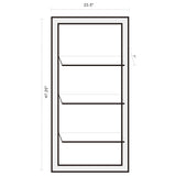 Oriel 24 x 47 Inch Rectangular 3-Shelf Wall Mirror Silver