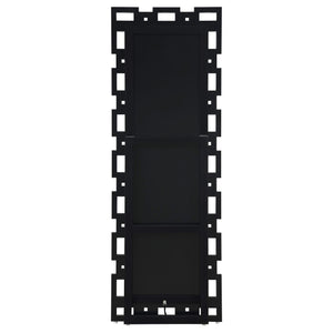 Tavin 24 x 65 Inch Geometric Frame Standing Mirror Silver