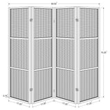 Browning 4-panel Bamboo Room Divider Folding Screen Walnut