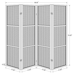 Browning 4-panel Bamboo Room Divider Folding Screen Walnut
