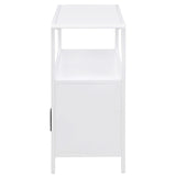 Amherst 2-door Radio Weave Cane Metal Accent Cabinet White