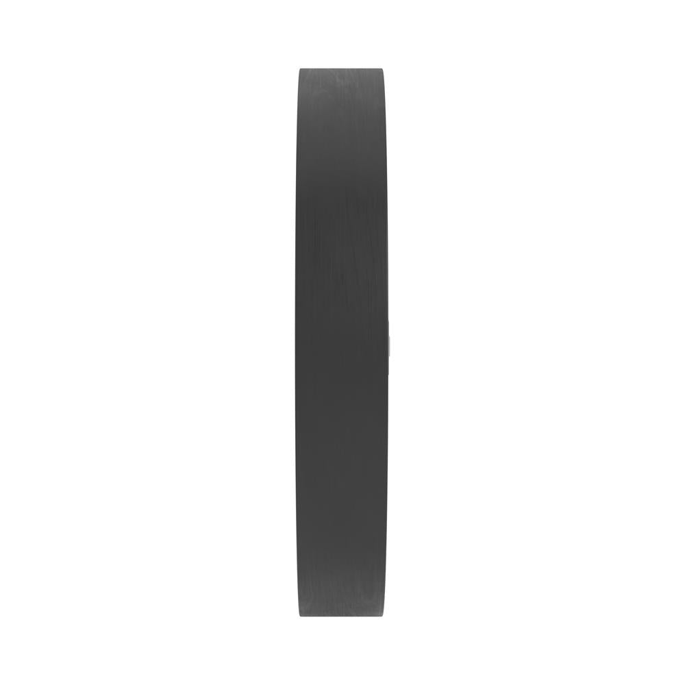 Round Mirror with Shelf Black