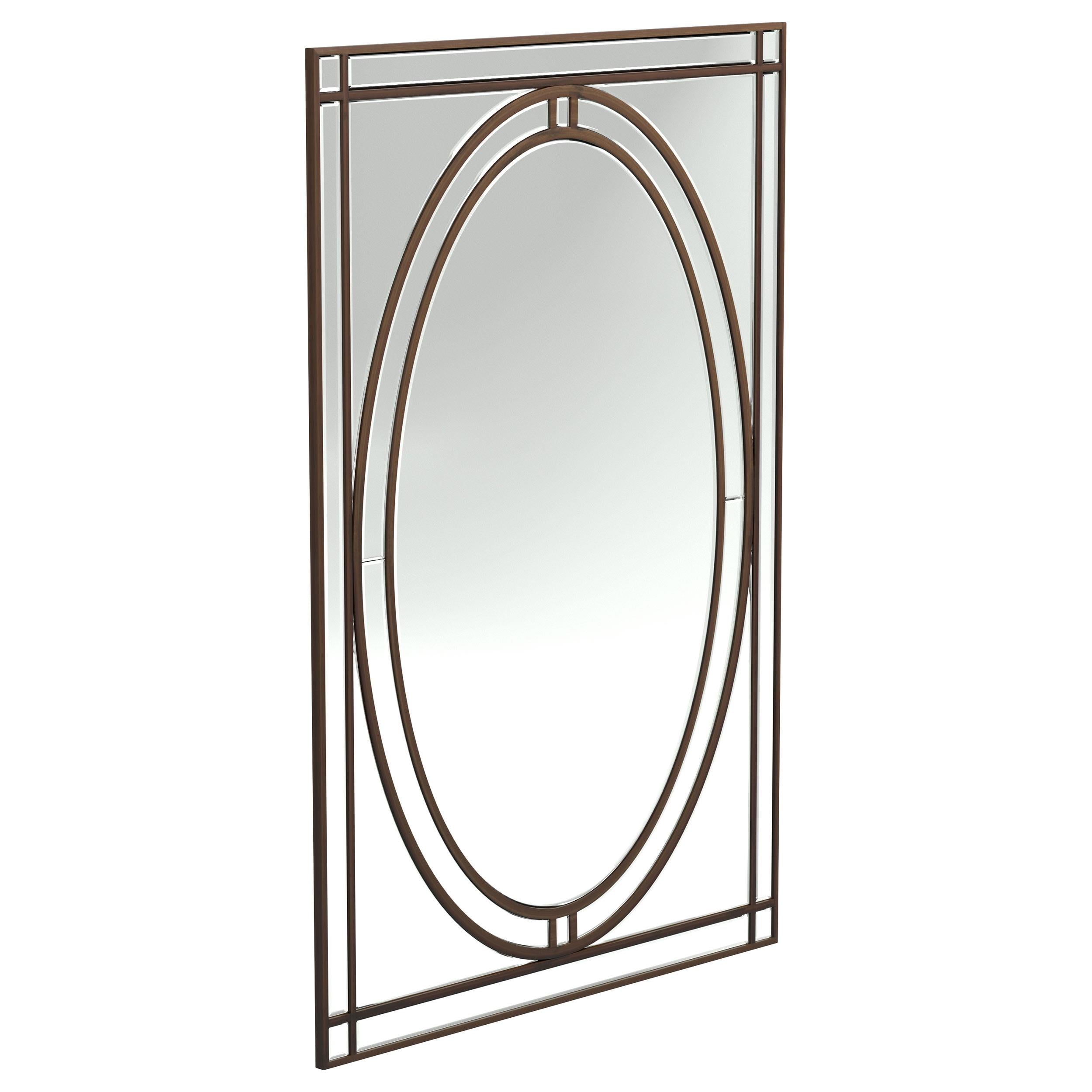 32 x 47 Inch Bevel Edge Framed Wall Mirror Black