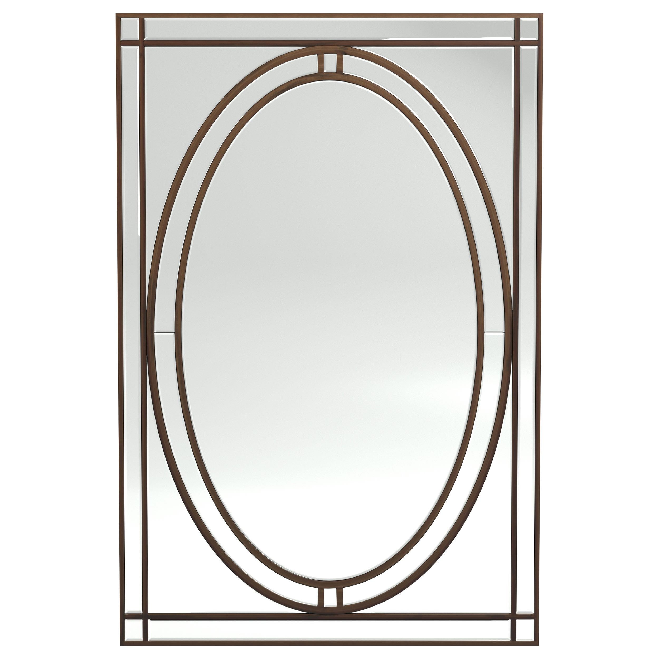 32 x 47 Inch Bevel Edge Framed Wall Mirror Black
