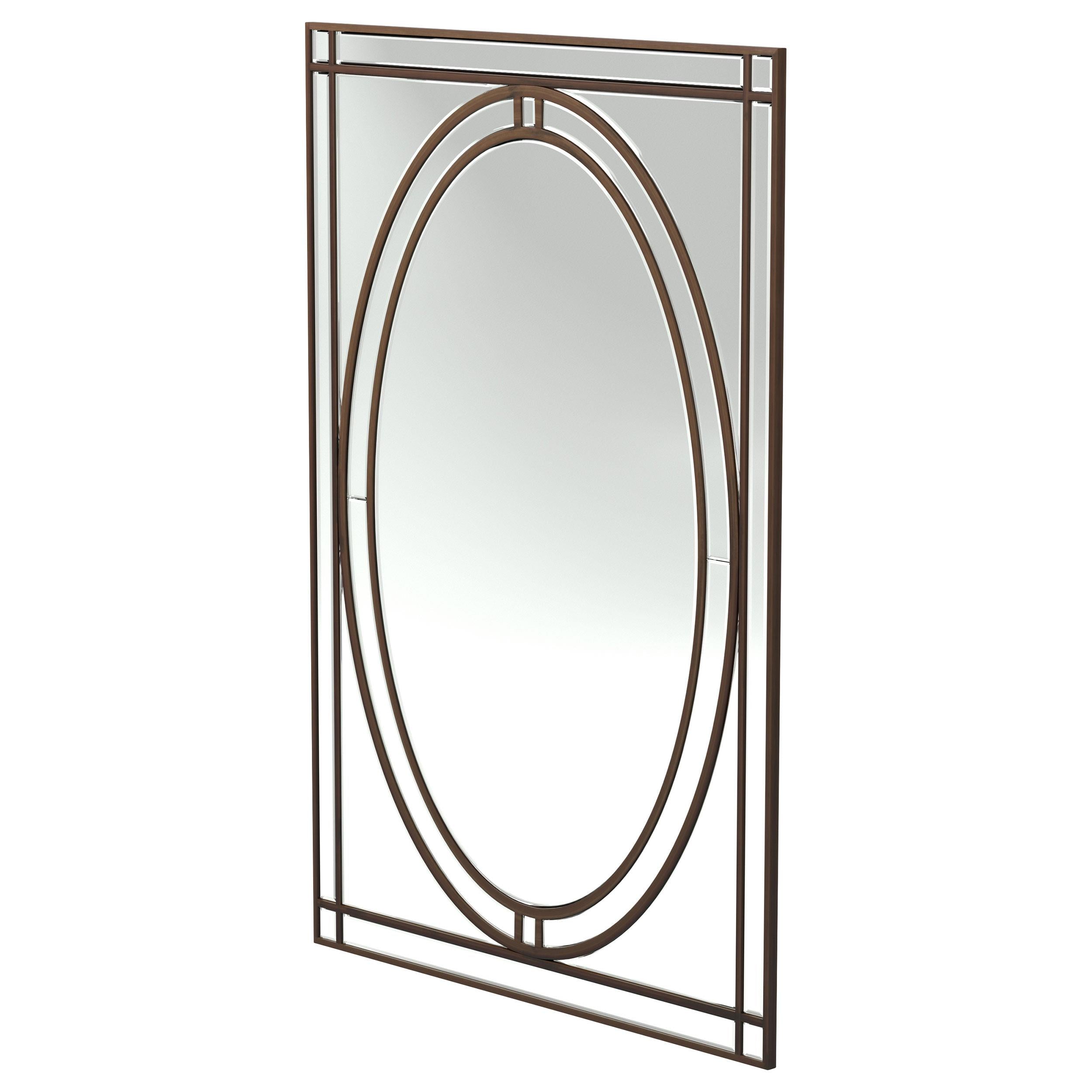 32 x 47 Inch Bevel Edge Framed Wall Mirror Black