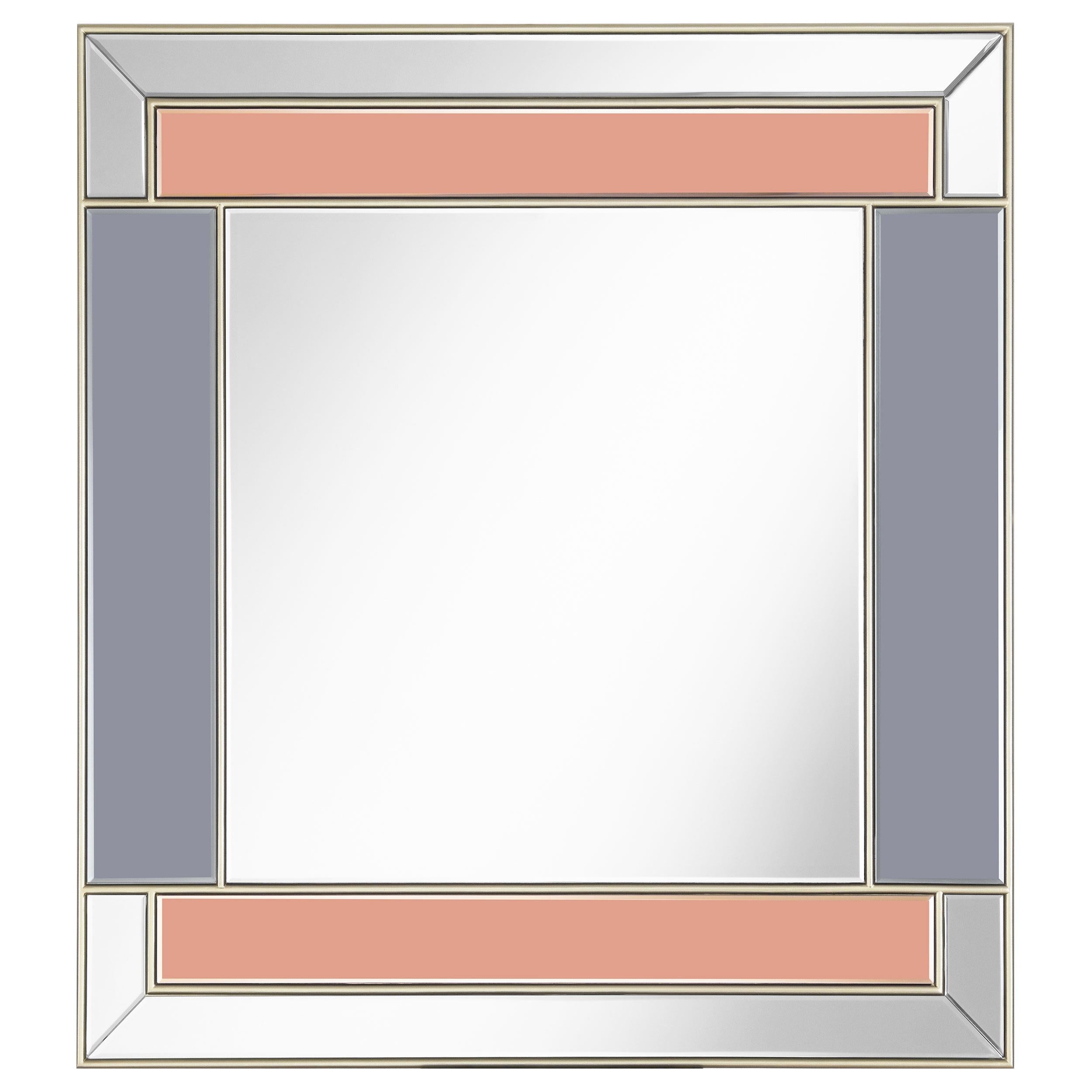 Braylin 38 x 40 Inch Wall Mirror Champagne and Silver