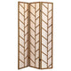 Biombo plegable Shoji de 3 paneles Mila en nogal