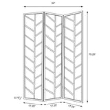 Biombo plegable Shoji de 3 paneles Mila en nogal