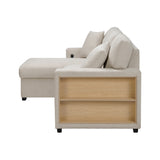 Pompano Collection Sectional with Left Chaise, Pull-out Bed and Hidden Storage, Charging Ports