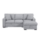 Pompano Collection Sectional with Right Chaise, Pull-out Bed, Hidden Storage and Shelves, Charging Ports