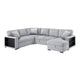 Pompano Collection Sectional with Right Chaise, Pull-out Bed, Hidden Storages and Shelves, Charging Ports