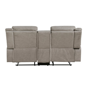 Dean Collection Double Reclining Love Seat with Center Console