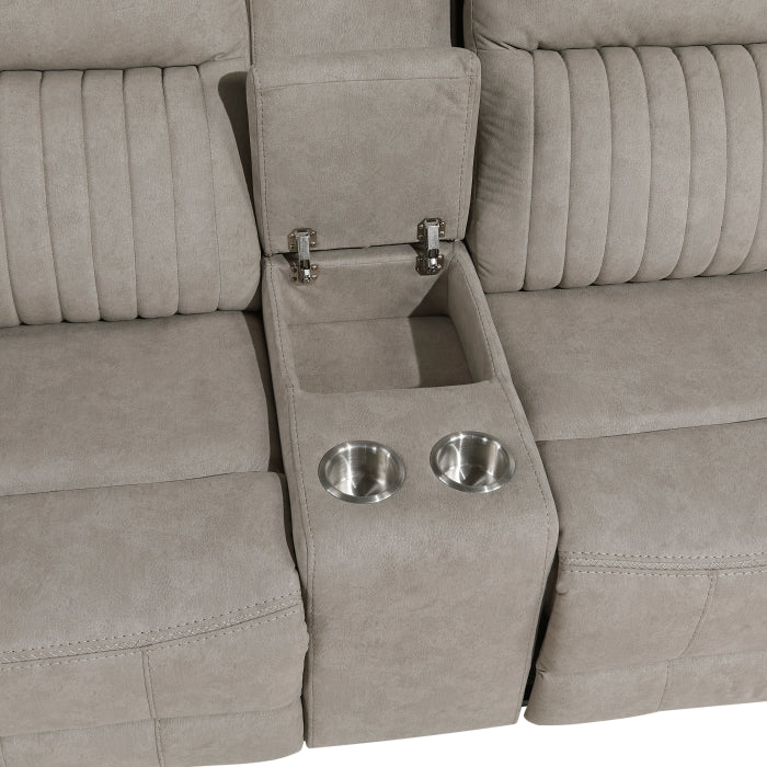 Dean Collection Double Reclining Love Seat with Center Console