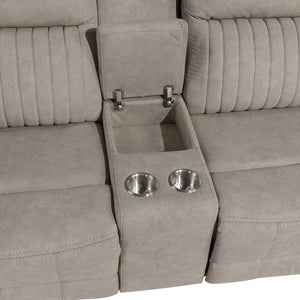 Dean Collection Double Reclining Love Seat with Center Console