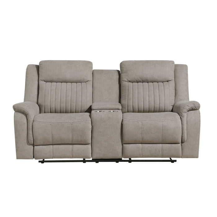 Dean Collection Double Reclining Love Seat with Center Console