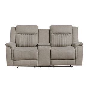 Dean Collection Double Reclining Love Seat with Center Console
