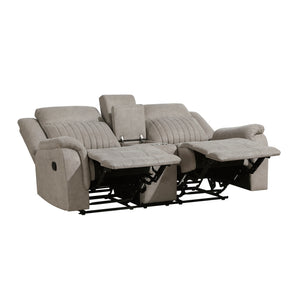 Dean Collection Double Reclining Love Seat with Center Console