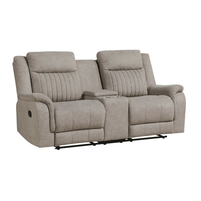 Dean Collection Double Reclining Love Seat with Center Console