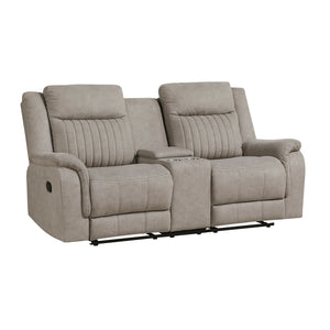 Dean Collection Double Reclining Love Seat with Center Console