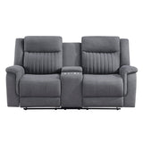 Dean Collection Double Reclining Love Seat with Center Console