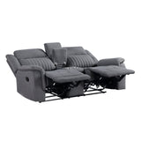 Dean Collection Double Reclining Love Seat with Center Console
