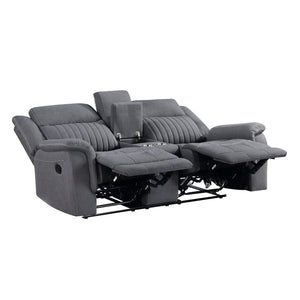 Dean Collection Double Reclining Love Seat with Center Console
