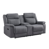 Dean Collection Double Reclining Love Seat with Center Console
