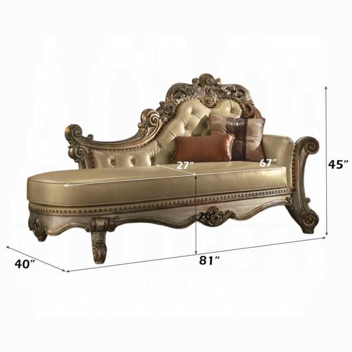 Chaise longue Vendome con 2 almohadas