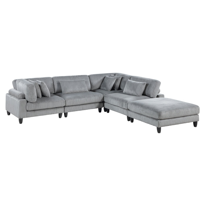 Robstown Collection 5-Piece Modular Sectional with Ottoman