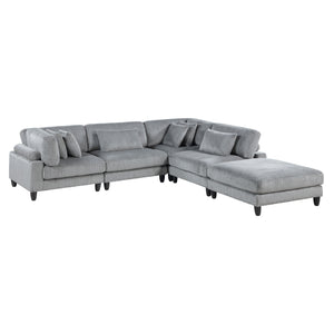Robstown Collection 5-Piece Modular Sectional with Ottoman