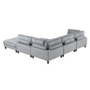 Robstown Collection 5-Piece Modular Sectional with Ottoman