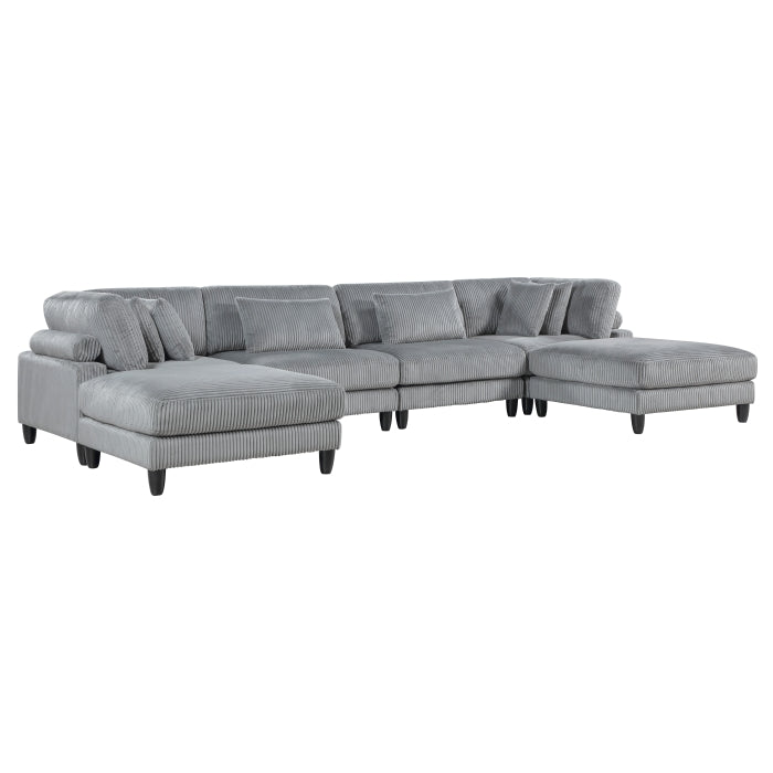 Robstown Collection 6-Piece Modular Sectional with Ottomans