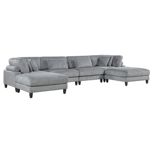 Robstown Collection 6-Piece Modular Sectional with Ottomans