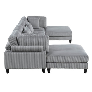 Robstown Collection 6-Piece Modular Sectional with Ottomans