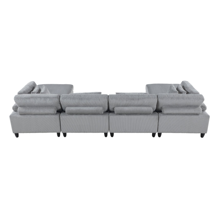 Robstown Collection 6-Piece Modular Sectional with Ottomans