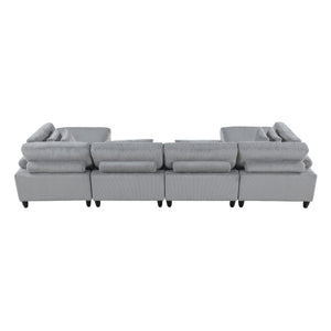 Robstown Collection 6-Piece Modular Sectional with Ottomans