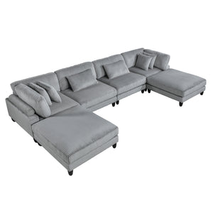 Robstown Collection 6-Piece Modular Sectional with Ottomans