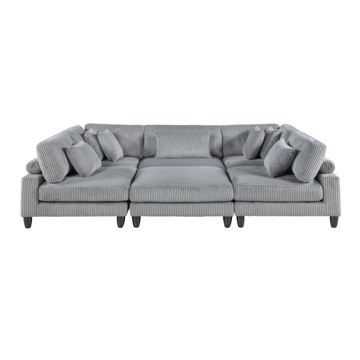 Robstown Collection 6-Piece Modular Sectional with Ottoman