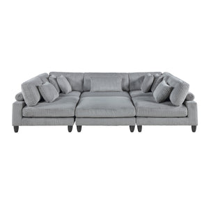 Robstown Collection 6-Piece Modular Sectional with Ottoman