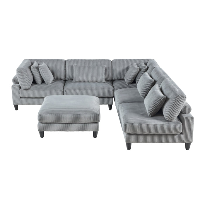 Robstown Collection 6-Piece Modular Sectional with Ottoman