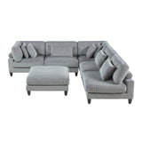 Robstown Collection 6-Piece Modular Sectional with Ottoman